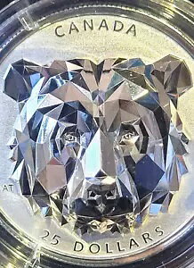 2020 カナダ $25 多面動物の頭 : グリズリー ベア .9999 上質銀貨
