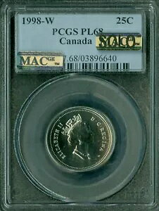 1998 W �J�i�_ 25 �Z���g PCGS PL68 MAC SOLO �ō����O���[�h MAC �X�|�b�g���X *