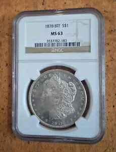 1878 8TF ���[�K�� �V���o�[ �_���[ �R�C�� NGC MS-63 $1�A���H 8 ��