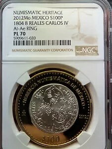 ���L�V�R 100 �y�\ Numismatic Heritage 1804 8 Reales �o�C���^���R�C�� 2012 NGC PL 70