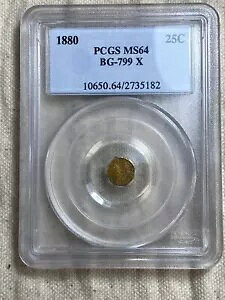1880 �N�H�[�^�[ �_���[ �J���t�H���j�A �S�[���h BG-799X MS64 PCGS Cal �t���N�V���i�� �S�[���h