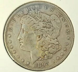 1893 ���[�K�� �V���o�[ �_���[ - �L�[���t 378,000 �����ς݂̑f�G�ȃI���W�i�� �R�C�� VF+/XF Cond!