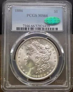 1886 ���[�K�� �V���o�[ �_���[ PCGS & CAC ���� MS 66 �uῂ�����v