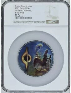 NGC PF70 2022 �p���I �s���[�Y �I�u �N���G�[�V���� & �u���b�N�z�[�� 3�I���X �V���o�[ �u���b�N �v���[�t �R�C��
