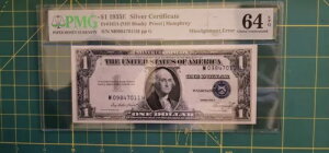 $1 1935E ���b�g�[ �V���o�[�ؖ����Ȃ� FR 1613N PMG 64 EPQ - �ʒu����G���[