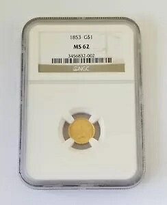 1853-G$1 h MS62  MS62