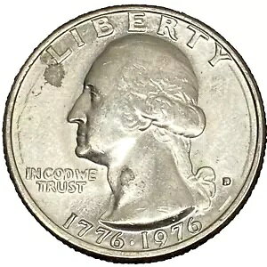 1776-1976 D 25C US Bicentennial Quarter Filled Mint Mark Rare Multi Error 5.7g