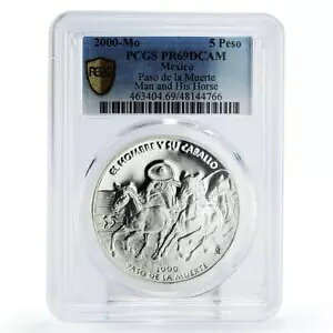 LVR 5 y\ Hombre Caballo Man Horse Paso Muerte PR69 PCGS  2000