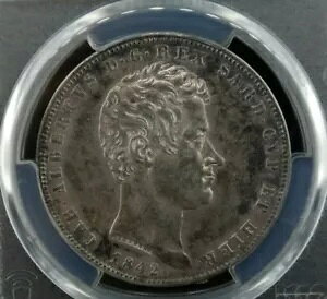 1842 P 5 ���� �C�^���A �T���f�[�j�� �A���J�[ PCGS AU 53
