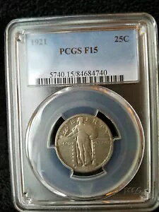 1921 �X�^���f�B���O ���o�e�B �N�H�[�^�[ F 15 PCGS 11274-310
