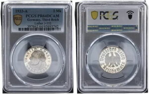 2 CqX}N }eB ^[ 1933 A PCGS PR64DCAM |bV v[g 90964