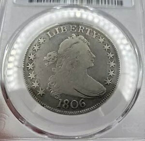 1806 50c �h���[�v �o�X�g �n�[�t�_���[ PCGS VF �f�B�e�[�� �|�C���e�b�h 6 �X�e��