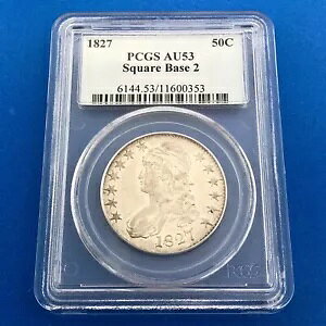 1827 Lbvh oXg Vo[ n[t _[ 50c XNGA x[X 2 PCGS AU53 čRC