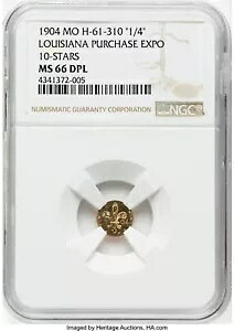 1904 1/4$ S[h CWAiwGLX|ALPE 10 X^[ / NGC MS66 DPL!$