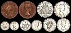 �I�[�X�g�����A 1956 QEII �����{���� �v���[�t �Z�b�g 1d�A3d�A6d�A1/-�A2/-�B FDC-FDC�B