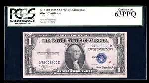DBR 1935-A $1 �V���o�[ �G�N�X�y�������^�� (S) Fr. 1610 PCGS 63 PPQ �V���A�� S75008900C