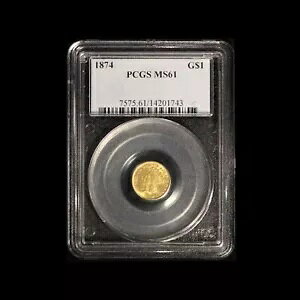 1874 �C���f�B�A�� �v�����Z�X �S�[���h �_���[ PCGS MS61 - �������� �č�