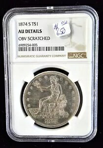 1874-S fՋh T$1 RC (1874-S) - F NGC AU-ڍ