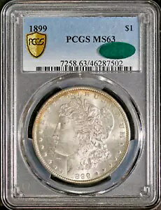 L[t 1899 $1 K h CAC MS 63 PCGS # 46287502 + {[iX