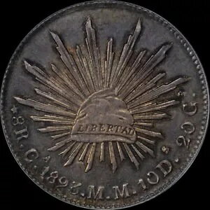 LVR 1893 Ca MM 8 REALES - PCGS MS63 - LȐF - f炵ڂ̖