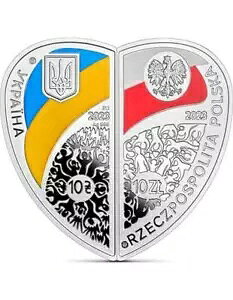 �F��ƌZ�툤 2 �I���X �V���o�[ �R�C�� 10 UAH 10 PLN �E�N���C�i 2023