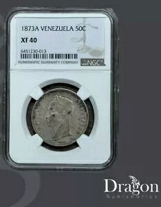 1873A �x�l�Y�G�� 50 �Z���^�{�X �V���o�[ �R�C�� �V���� �{���o�� 0.835 XF 40 NGC ??????