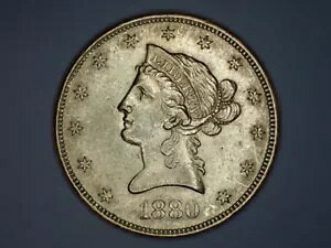 1880 č $10 oeB C[O  - Rlbg wbh bg[t 16.7g 27.97mm