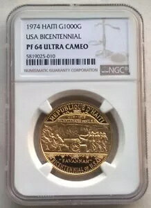 nC` 1974 USA Bicentennial 1000 O[h NGC ݁Av[t