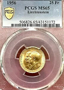1956 ���q�e���V���^�C�� 25 �t�����P�� .900 �S�[���h PCGS MS-65