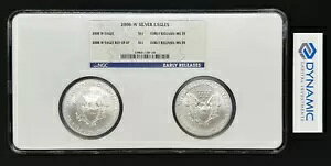 2008 W Rev 2007 & 2008 W �V���o�[ �C�[�O�� NGC MS70 ���������[�X 2 �R�C�� �X���u