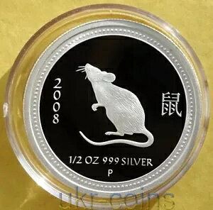 2008 I[XgA Lunar I Year of the Mouse Rat 1/2 IX Vo[ v[t RC 50 Zg