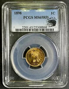 PCGS MS65RD 1898 �C���f�B�A�� �w�b�h �Z���g �t�� ���b�h �W�F�� BU PQ �v���~�A�� EEPS �t�H�g �V�[�� SV