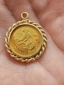 1/10 トロイオンス 金貨探鉱者 1986 .999 ファイン W/1/10 ホルダー レアレスト