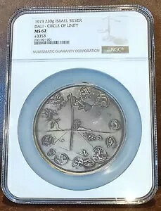 1973 NGC MS 62 �C�X���G�� 7�I���X �V���o�[ �uCIRCLE OF UNITY�v �T���o�h�[���E�_���ɂ��f�U�C�� #3353