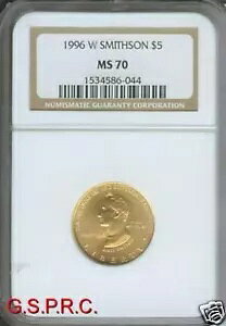 1996-W $5 �X�~�\�j�A�� NGC �O���[�h MS70 MS-70 �S�[���h�L�O�R�C��