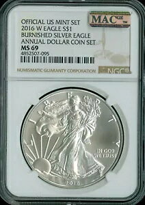 2007 W ` 2016 W Vo[ C[O NGC MS69 N $1 Zbg 7 RC MAC X|bgXB