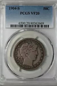 1904 S 50C PCGS VF20 et n[t_[ 50 ZgA0.50