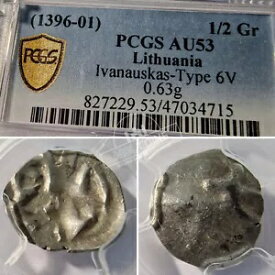 リトアニア - Vytautas Magnus - 1/2 grosz - 1396-1401 年 - "PECHIAT" - PCGS AU53