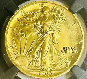 2016 W 50C �E�H�[�L���O ���o�e�B 24K �s���A �S�[���h 1/2 T. oz .9999 Fine SP-70 NGC Early Re