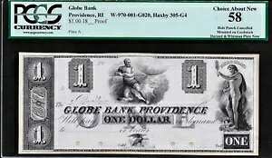 �v���r�f���X R.I. 1800 �̃O���[�u �o���N �v���[�t PCGS AU58 �����ׂ��㗬�K���̌���