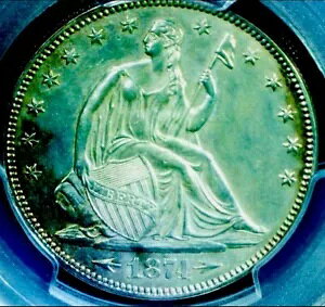 1874�N �V�[�e�b�h ���o�e�B �V���o�[ �h�� PCGS PF61 ARROWS ��ނ̂Ȃ��V���[�X�g�b�p�[