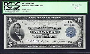 ???? 1918 $5 FRBN FR-790 ??Ag^?? PCGS ɏ㎿ 40 Am[g!!!