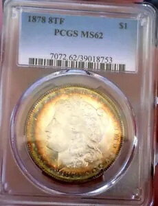 ���[�K�� �V���o�[ �h�� 1878 8 TF PCGS MS 62++ �����X�^�[ �G���N�g���b�N �l�I�� ���C���{�[