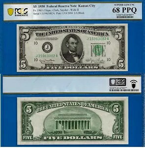 1950 N $5 AMs PCGS 68PPQ TOP POP 1/0 ōJUXVeB