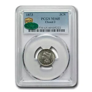 1873 �X���[�Z���g �j�b�P�� MS-65 PCGS CAC