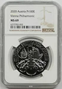 2020 �I�[�X�g���A �E�B�[�� �t�B���n�[���j�[�ǌ��y�c �v���`�i 100 ���[�� NGC MS 69 1 �I���X 999.5