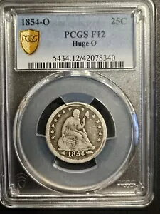 1854-O  O ȃoeB NH[^[ * PCGS F12 * ~g 1,484,000 * R-6.3
