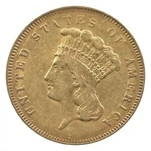 1857 �N $3 �C���f�B�A�� �v�����Z�X �w�b�h �S�[���h 3 �h�� *9896