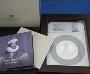 British Monarchs King James 1 2022 5oz �V���o�[ �v���[�t NGC PF70 UC ���񃊃��[�X