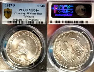�h�C�c 1927F 5 �}�[�N�A�e���[�r���Q���A���A PCGS 64+ �I���W�i���A���[ �~���g